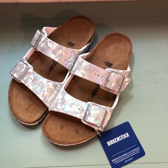birkenstock hologram silver
